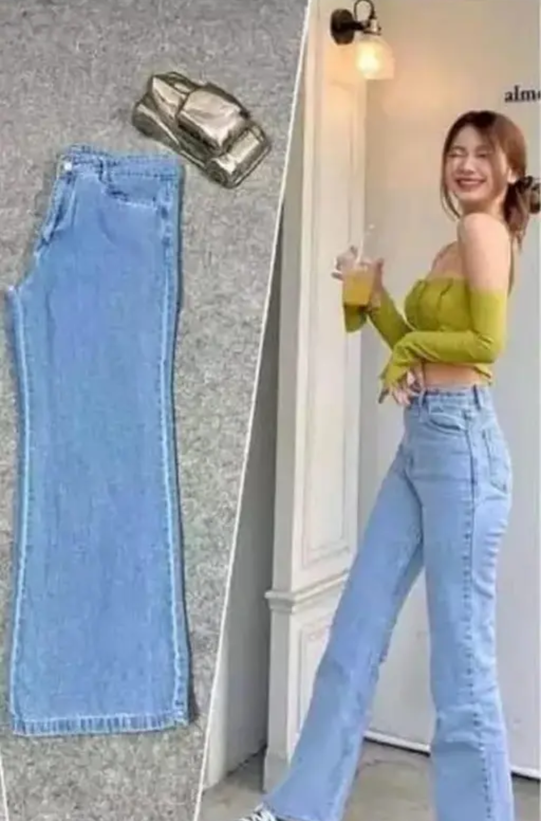 Straight Fit Jeans For Women(Sky Blue)
